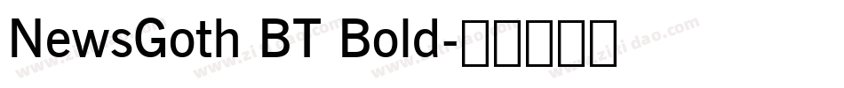 NewsGoth BT Bold字体转换